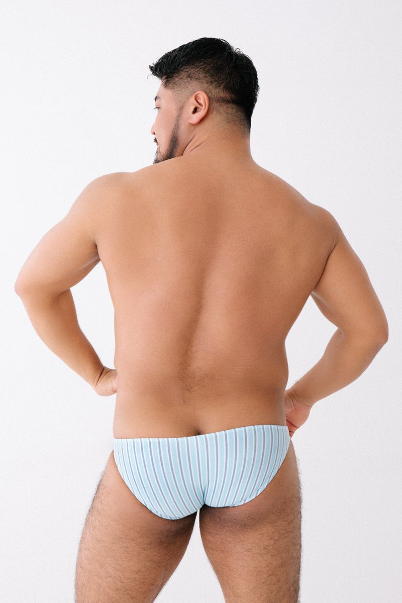 BLUE STRIPE - OFFICE CODE NN - UW - 25008 - ninoo - niñoo(ニノオ) MEN'S UNDERWEAR