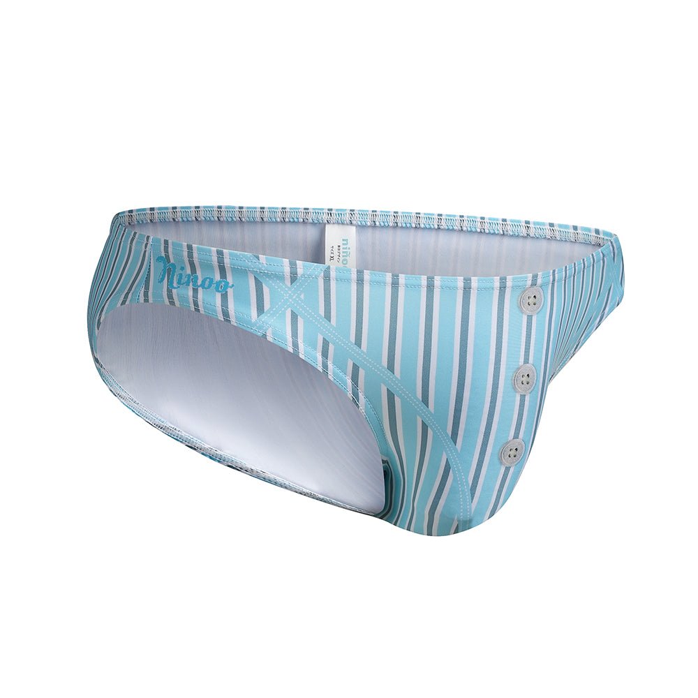 BLUE STRIPE - OFFICE CODE NN - UW - 25008 - ninoo - niñoo(ニノオ) MEN'S UNDERWEAR