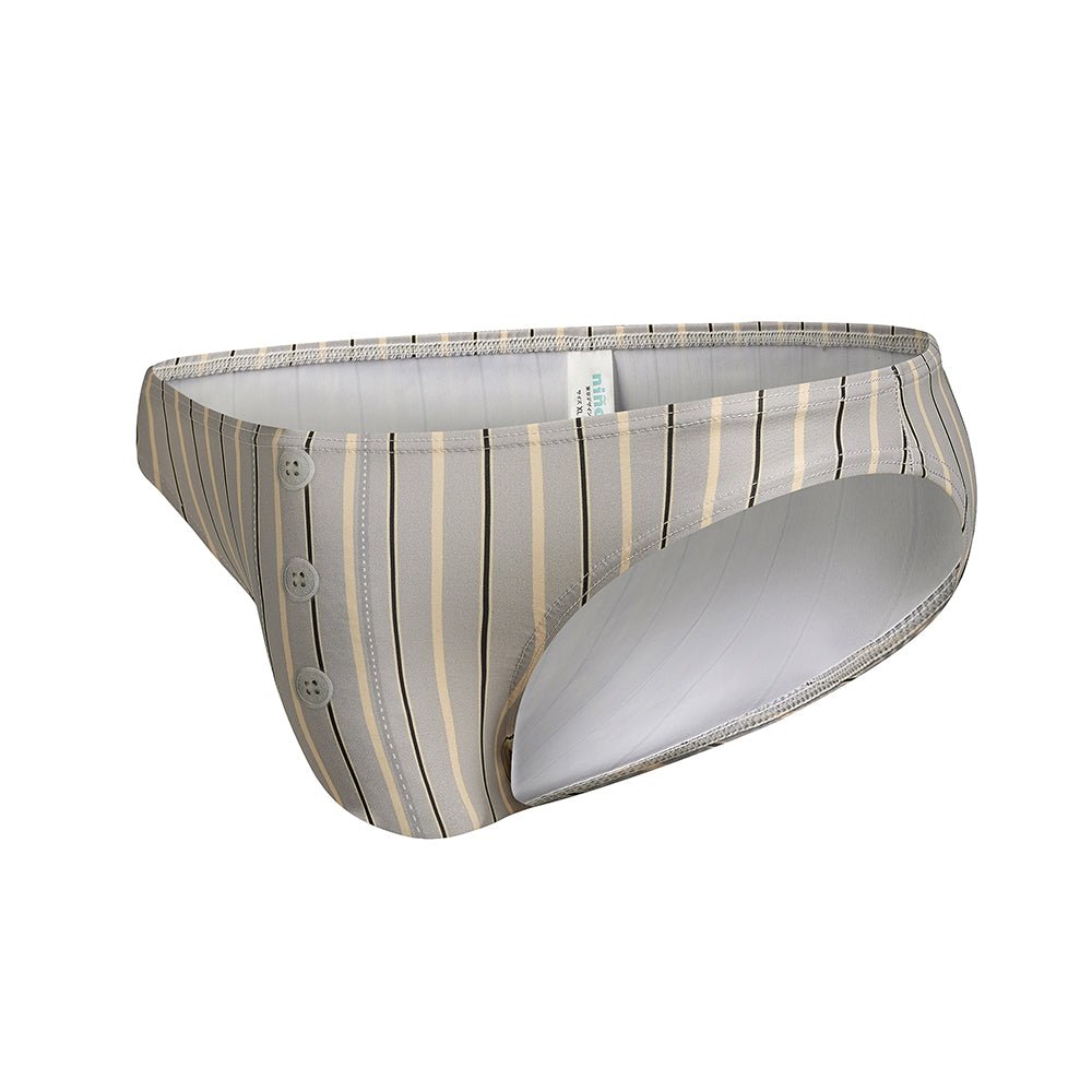 GRAY STRIPE - OFFICE CODE NN - UW - 25010 - ninoo - niñoo(ニノオ) MEN'S UNDERWEAR
