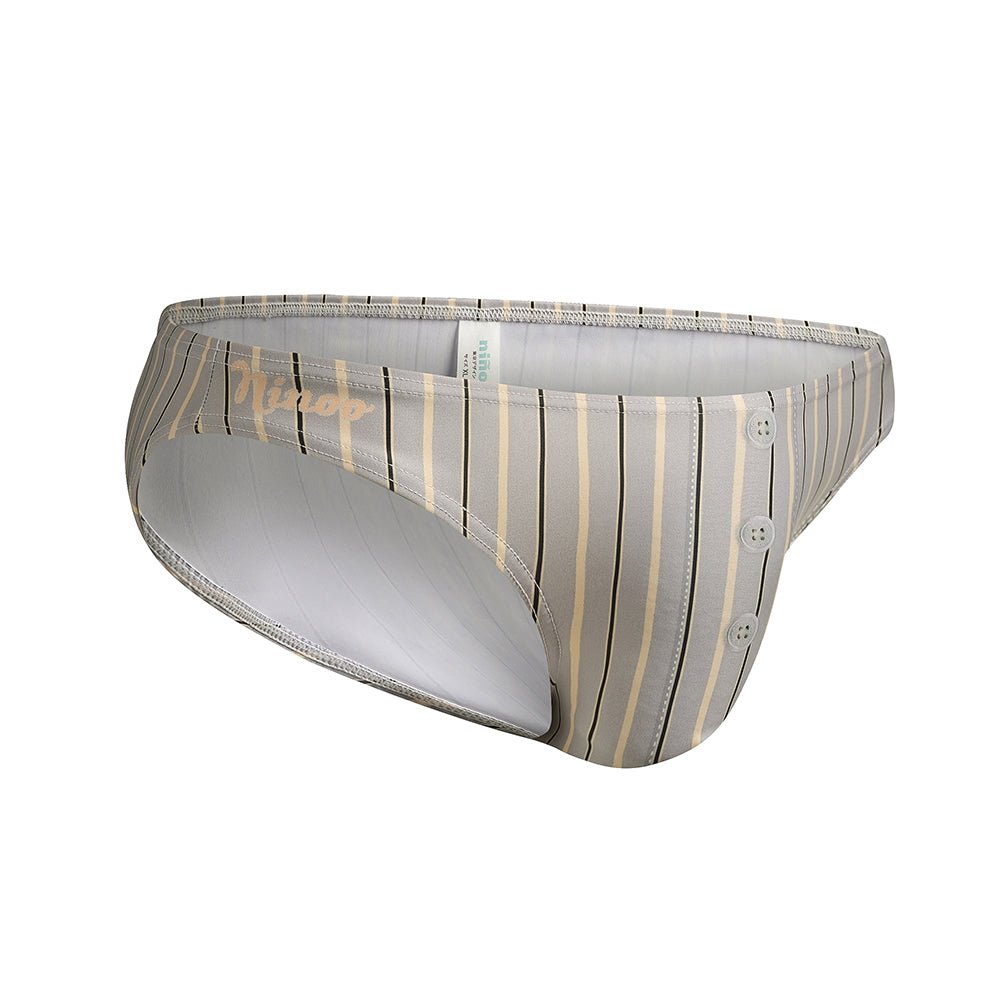 GRAY STRIPE - OFFICE CODE NN - UW - 25010 - ninoo - niñoo(ニノオ) MEN'S UNDERWEAR